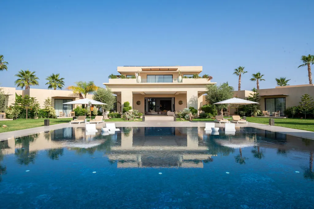 Villa Manon — la façade et l'entrée (Palmeraie, Marrakech)