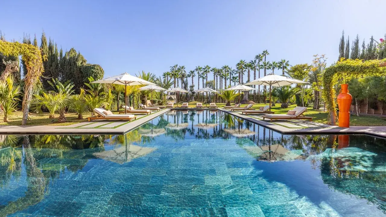 Villa Oliver — la façade et l'entrée (golf Al Maaden, Marrakech)