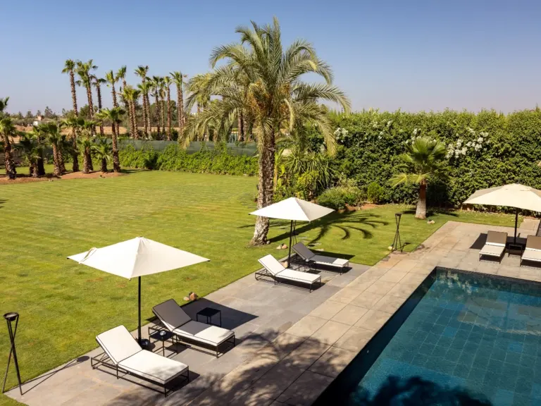Villa Sirius — le salon principal (golf Al Maaden, Marrakech)