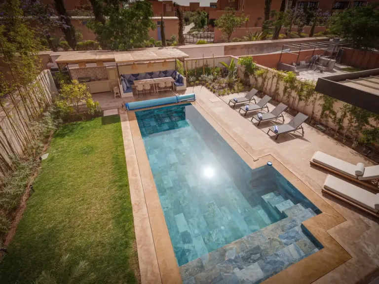 Villa Golf 3 — une des chambres (golf Al Maaden, Marrakech)
