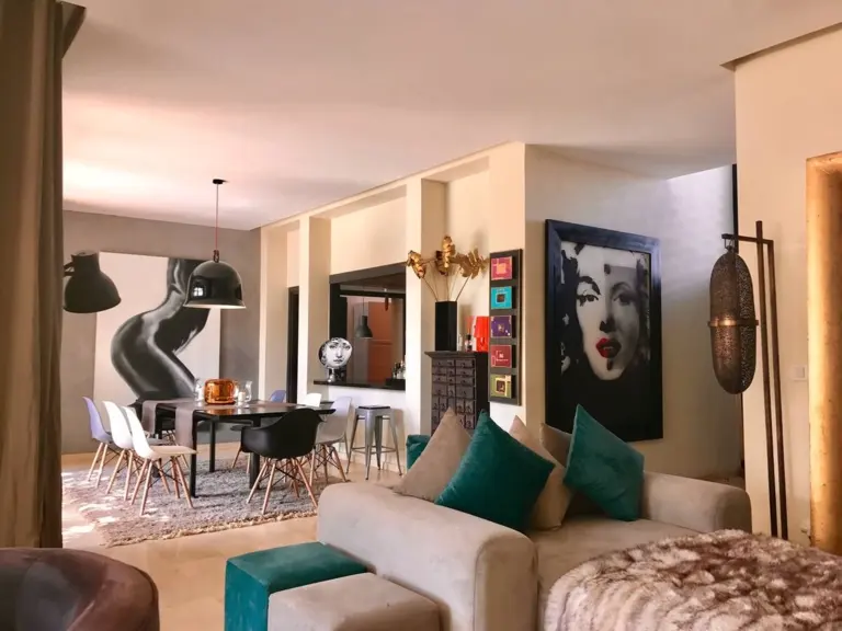 Villa Golf 1 — la façade et l'entrée (golf Al Maaden, Marrakech)
