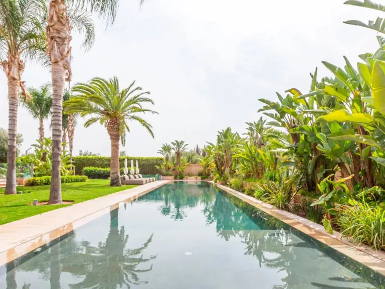 Villa Suzanne — la piscine et la terrasse (Assoufid, Marrakech)